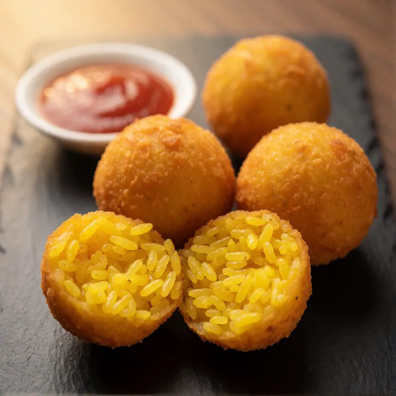 Rice Balls (Arancini) at Woodside Pizza, Woodside NY