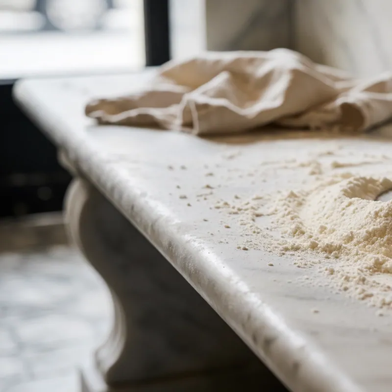 The dough bench at Woodside Pizza in Woodside, New York