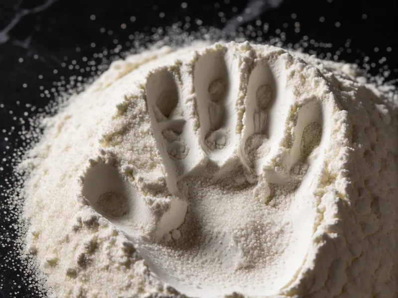 Flour on the bench at Woodside Pizza, Woodside NY