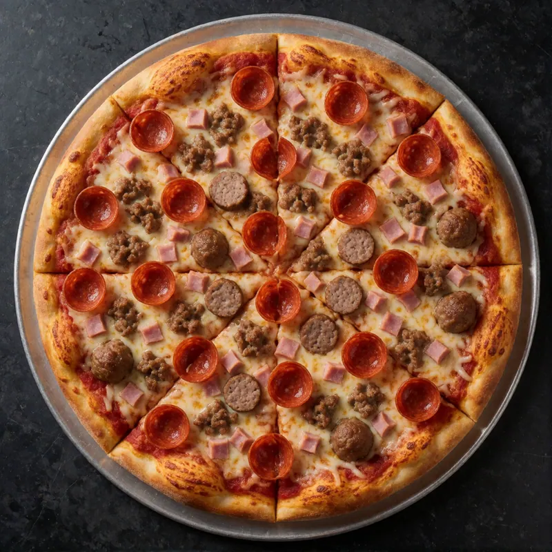 Meat Lovers Pizza at Woodside Pizza, Woodside NY