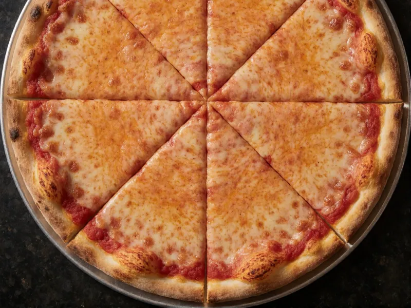 New York Cheese Pizza at Woodside Pizza in Woodside, New York