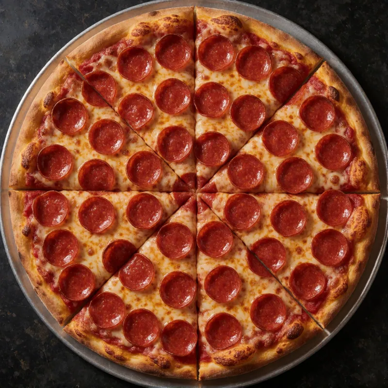 Pepperoni Pizza at Woodside Pizza, Woodside NY
