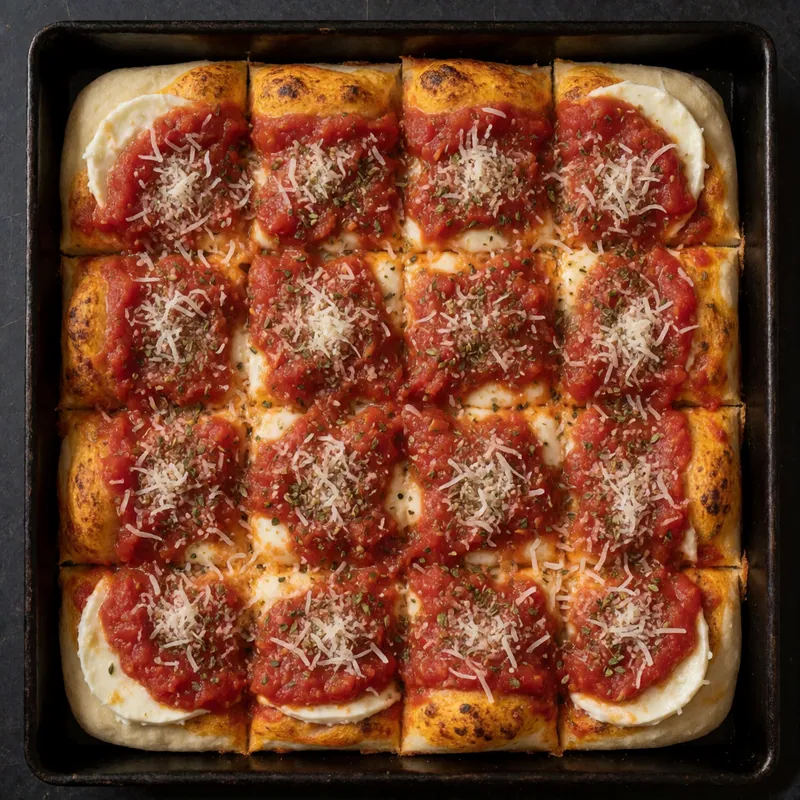 Upside-Down Sicilian at Woodside Pizza, Woodside NY