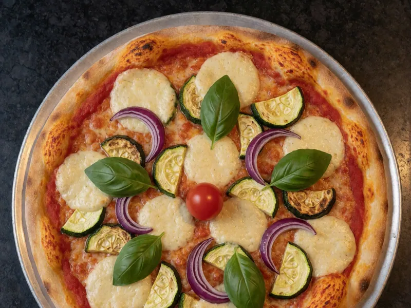 Vegan Pizza at Woodside Pizza in Woodside, New York