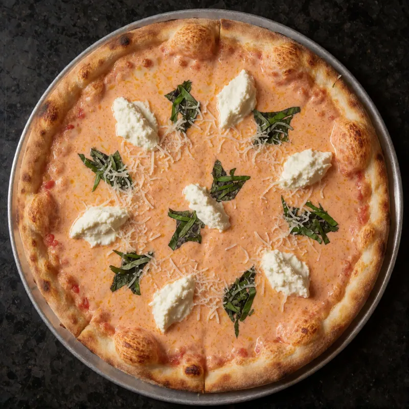 Vodka Pizza at Woodside Pizza, Woodside NY