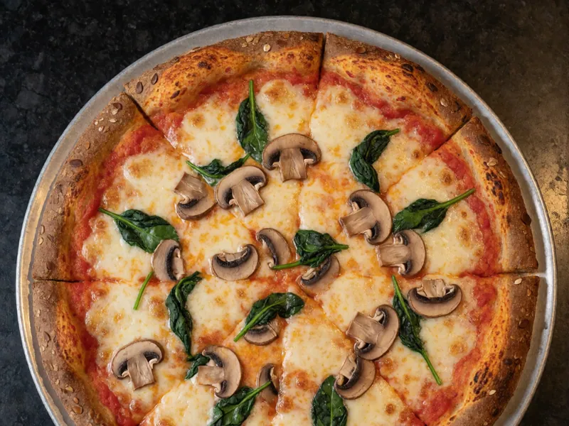 Whole Wheat Crust at Woodside Pizza in Woodside, New York