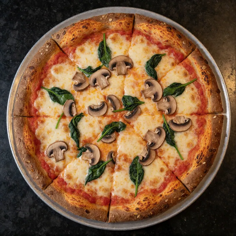 Whole Wheat Crust at Woodside Pizza, Woodside NY