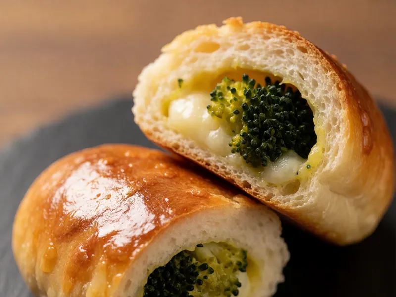 Broccoli & Garlic Roll at Woodside Pizza in Woodside, New York