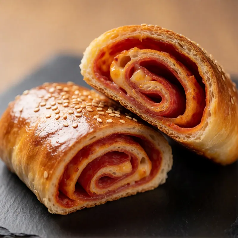 Pepperoni Roll at Woodside Pizza, Woodside NY