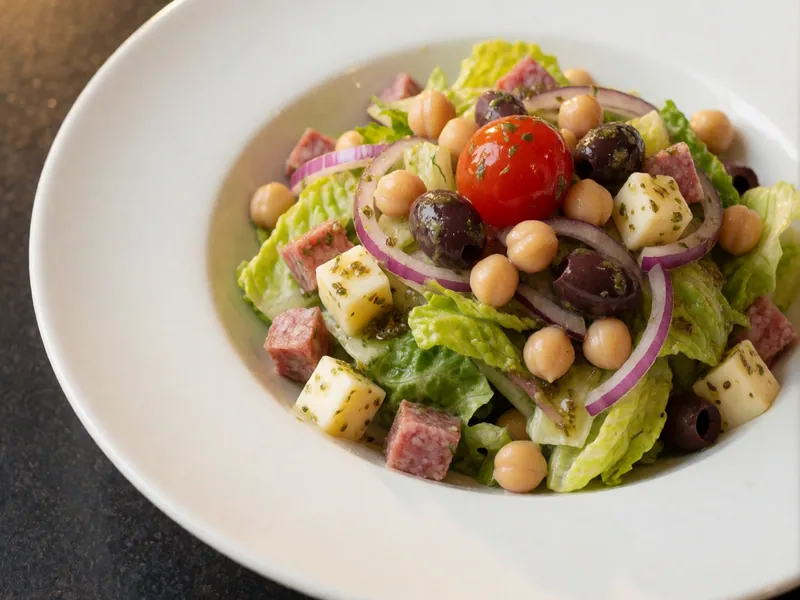 Salads at Woodside Pizza in Woodside, New York
